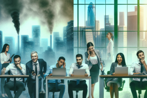 La conexión entre la calidad del aire y la productividad laboral.